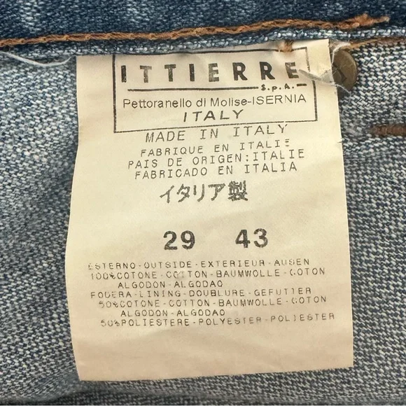 Y2K Just Cavalli Light Blue Denim Jeans FLARE Western Top Stitch Tall Long 29 43 - Picture 3 of 7